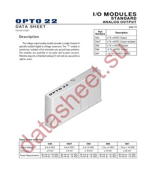 DA5 datasheet  